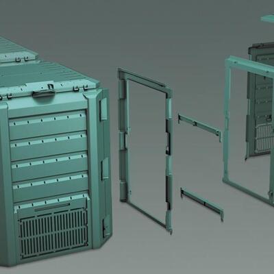 Компостер садовый Prosperplast IKSM1200Z-G851