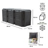 Компостер садовый Prosperplast IKSM1200C-S411