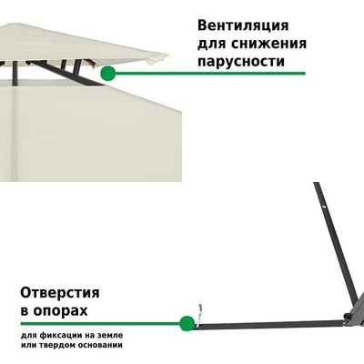 Тент шатер садовый Green Glade 43301 3х3м полиэстер